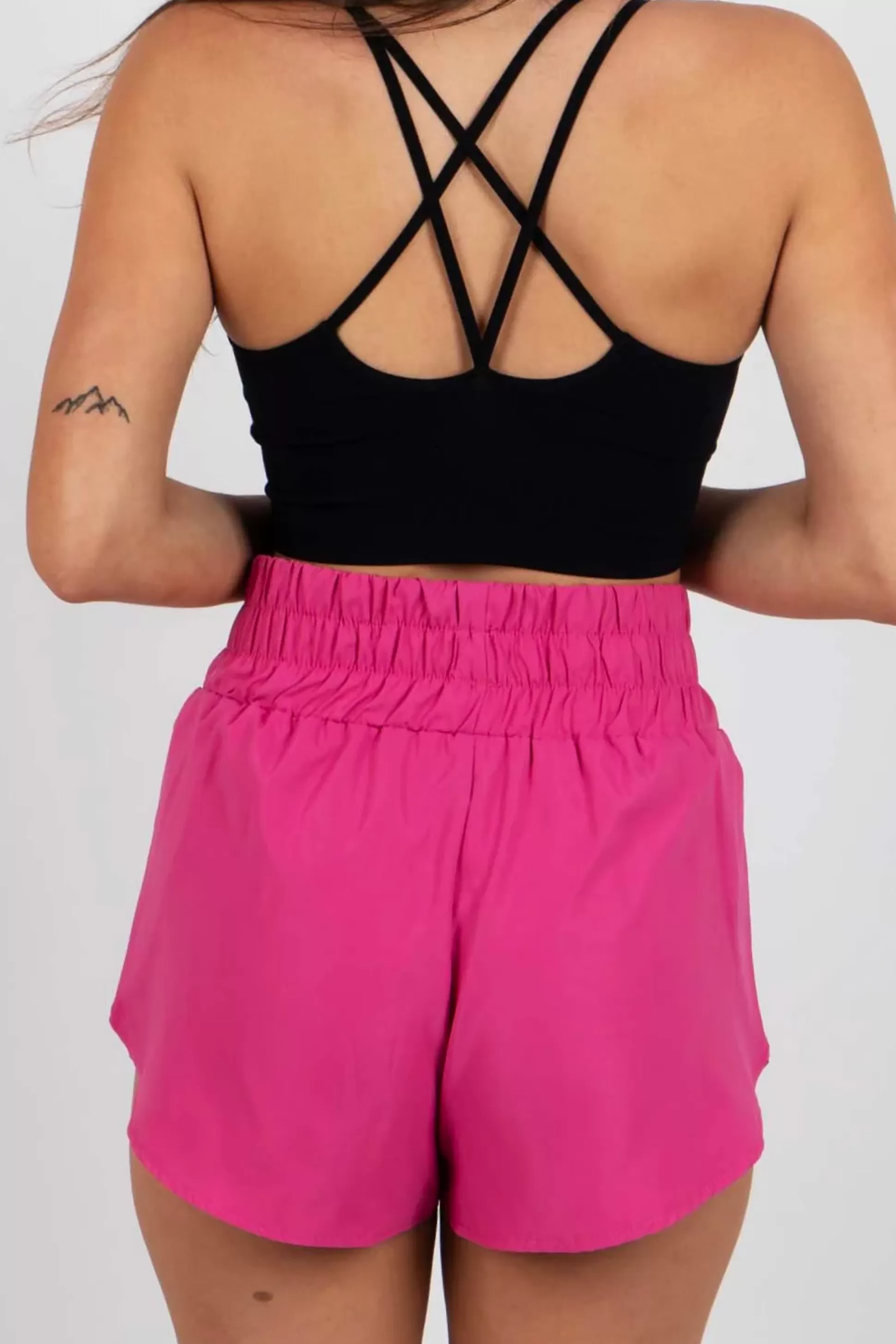 Blushing Brunette Basic Necessity Shorts (Hot Pink)>Women Shorts