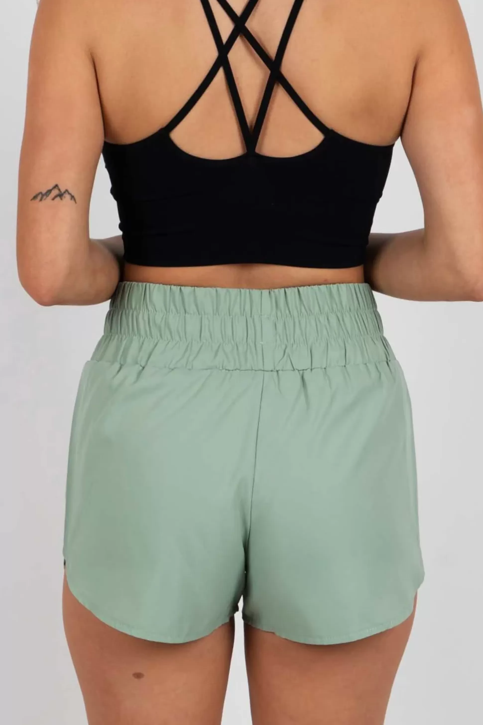 Blushing Brunette Basic Necessity Shorts (Light Green)>Women Shorts