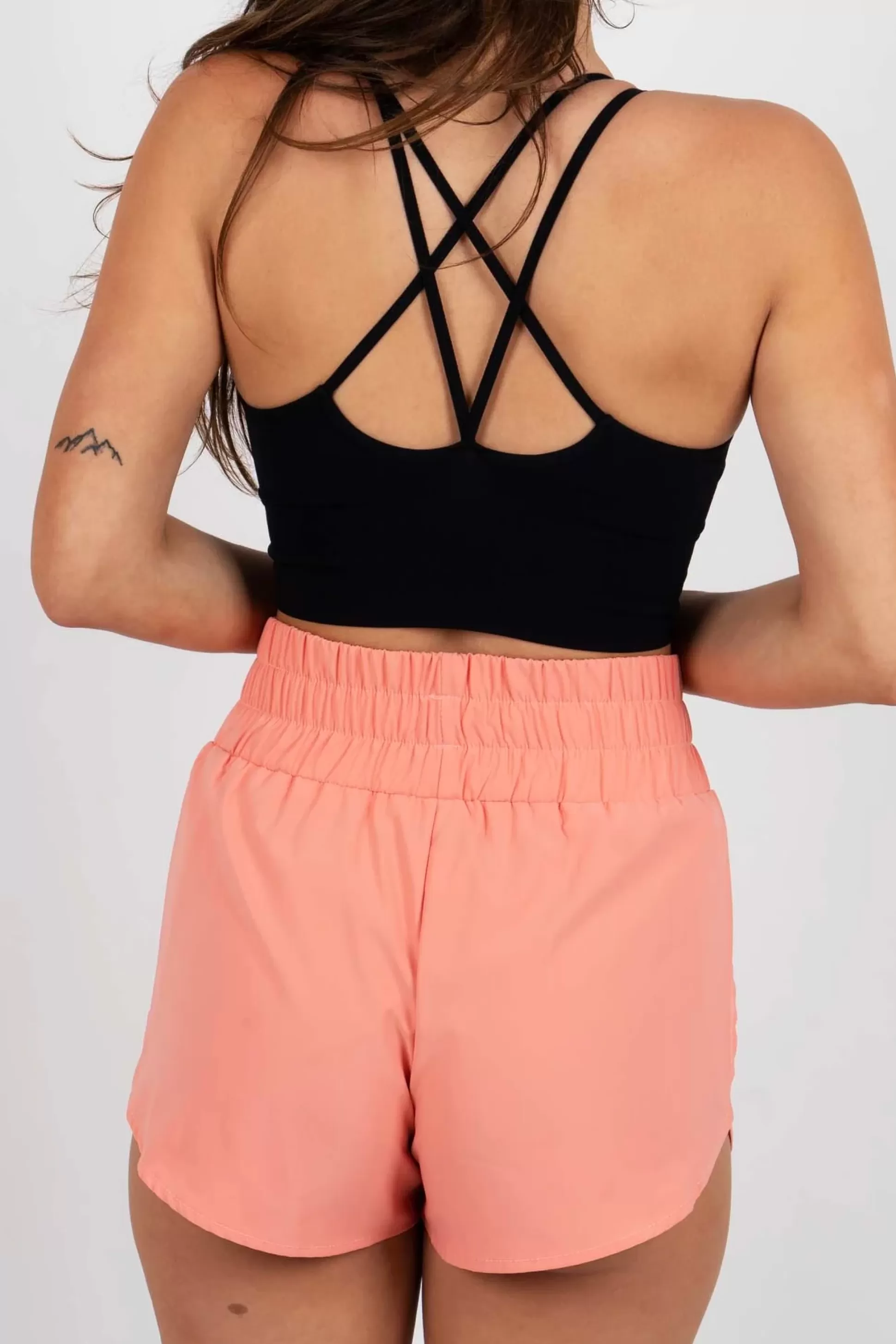 Blushing Brunette Basic Necessity Shorts (Orange)>Women Shorts