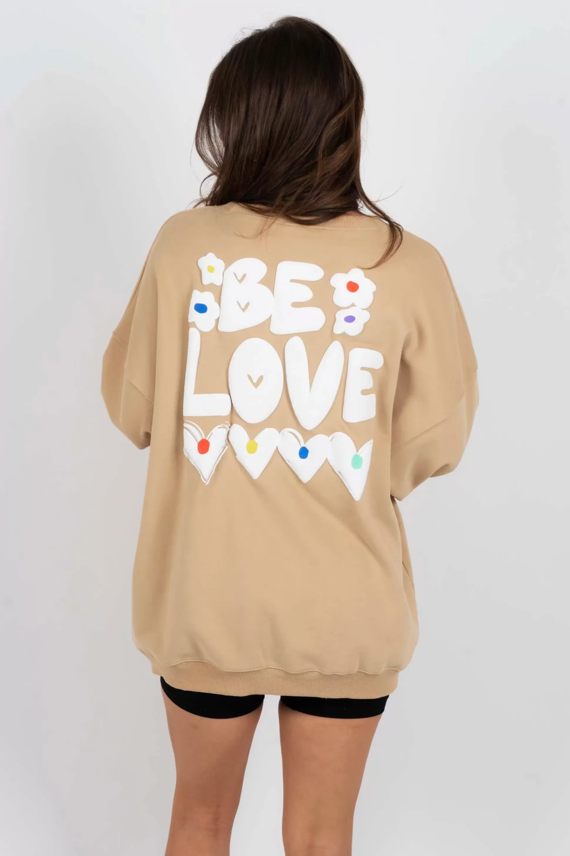 Blushing Brunette Be Love Sweatshirt>Women Graphics