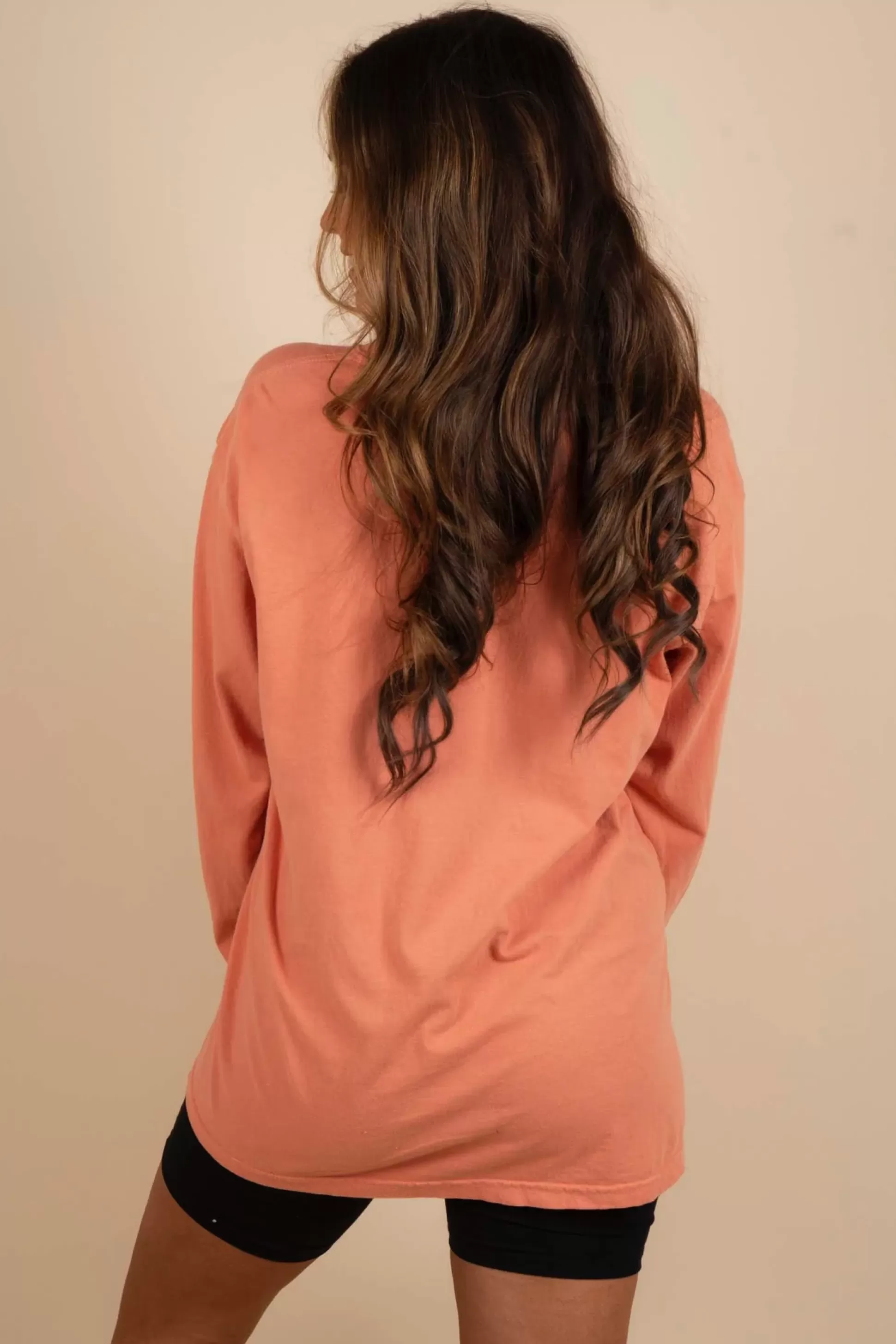 Blushing Brunette Blushing Long Sleeve Tee>Women Graphics