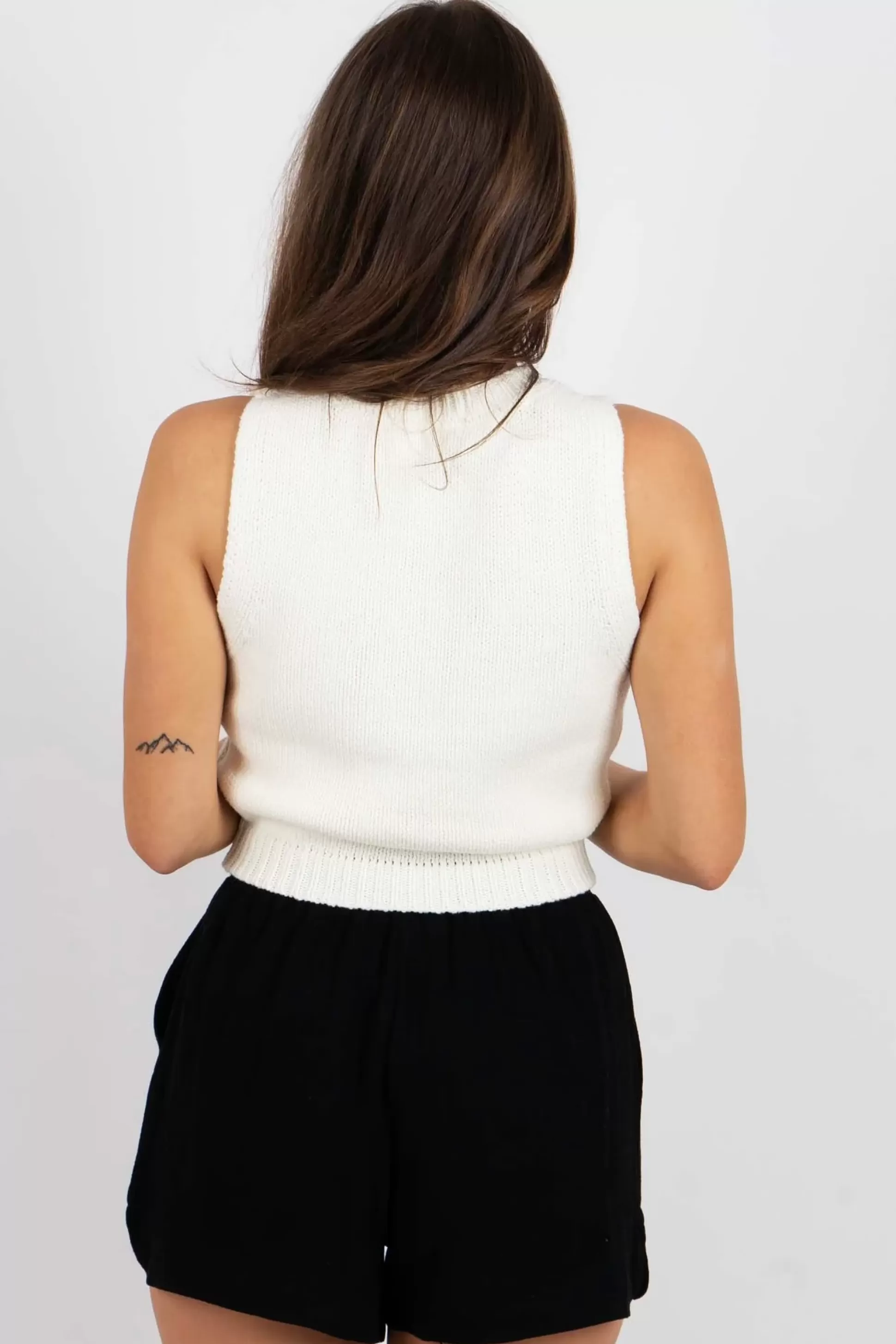 Blushing Brunette Bride Knit Top>Women Crop Tops