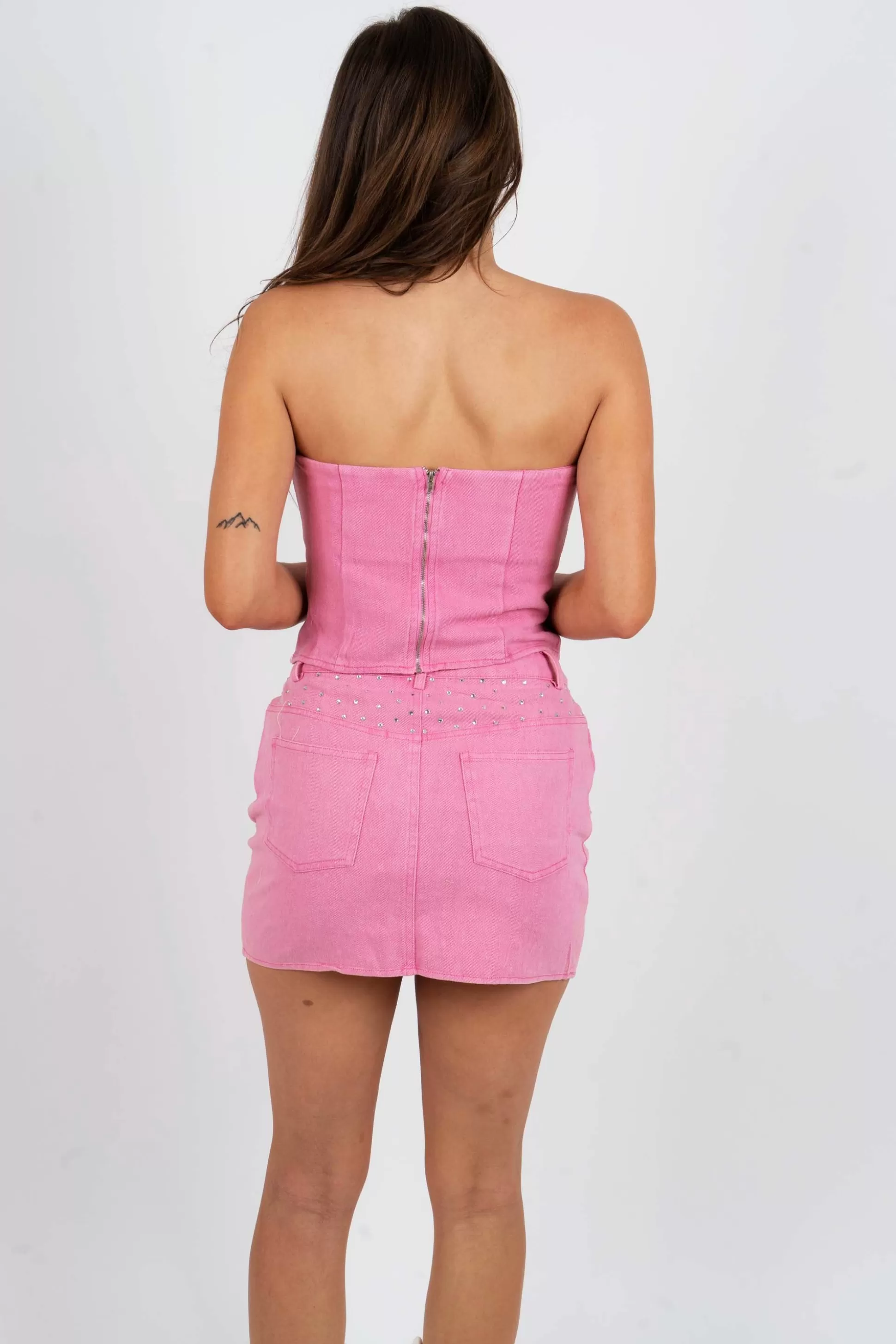 Blushing Brunette Drawing You Close Two Piece Set>Women Skirts And Skorts