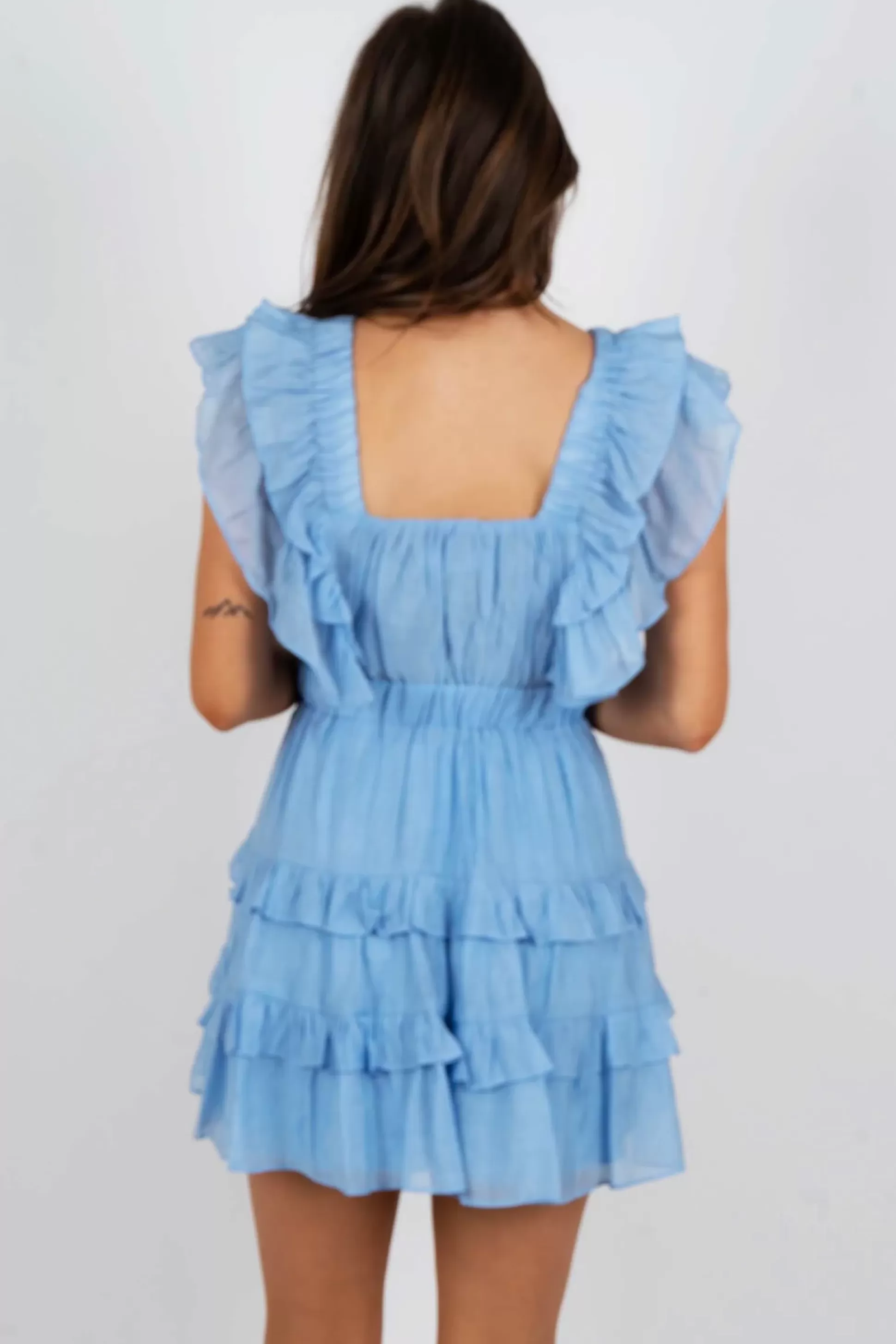 Blushing Brunette How Wonderful Dress (Light Blue)>Women Dresses