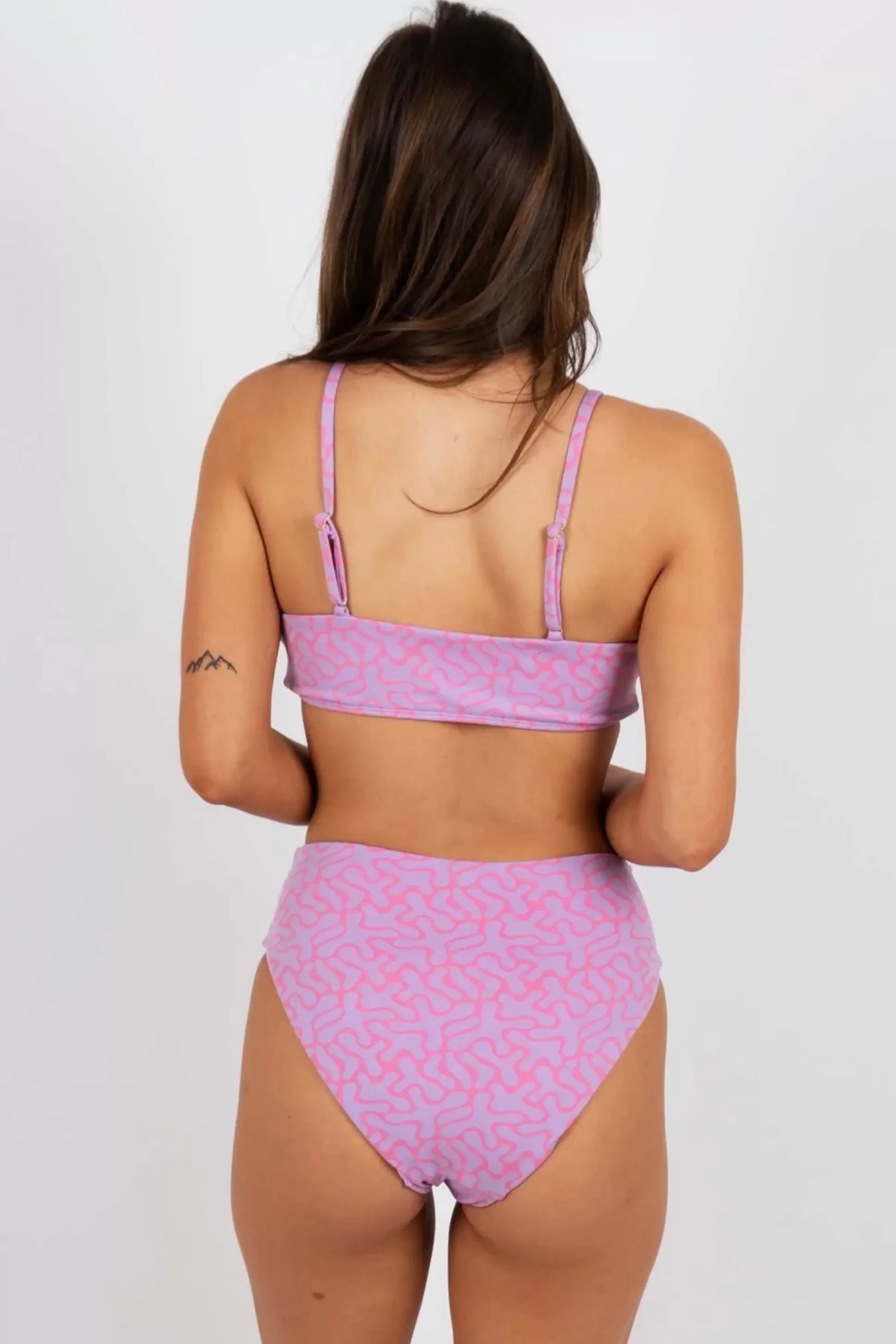 Blushing Brunette Into The Tropics Swimsuit Bottom (Purple)>Women Two Piece Swimsuits