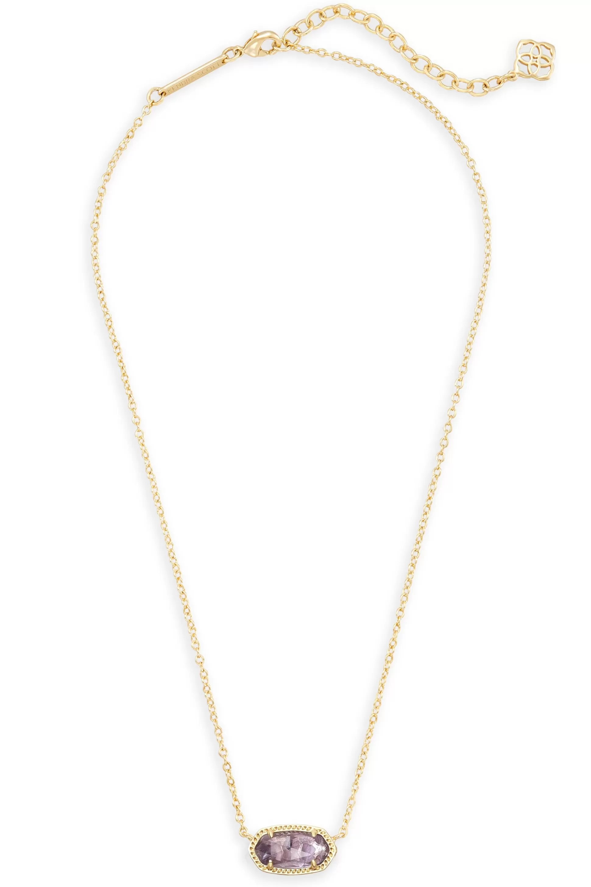 Blushing Brunette Kendra Scott Elisa Necklace Gold Amethyst>Women Jewelry