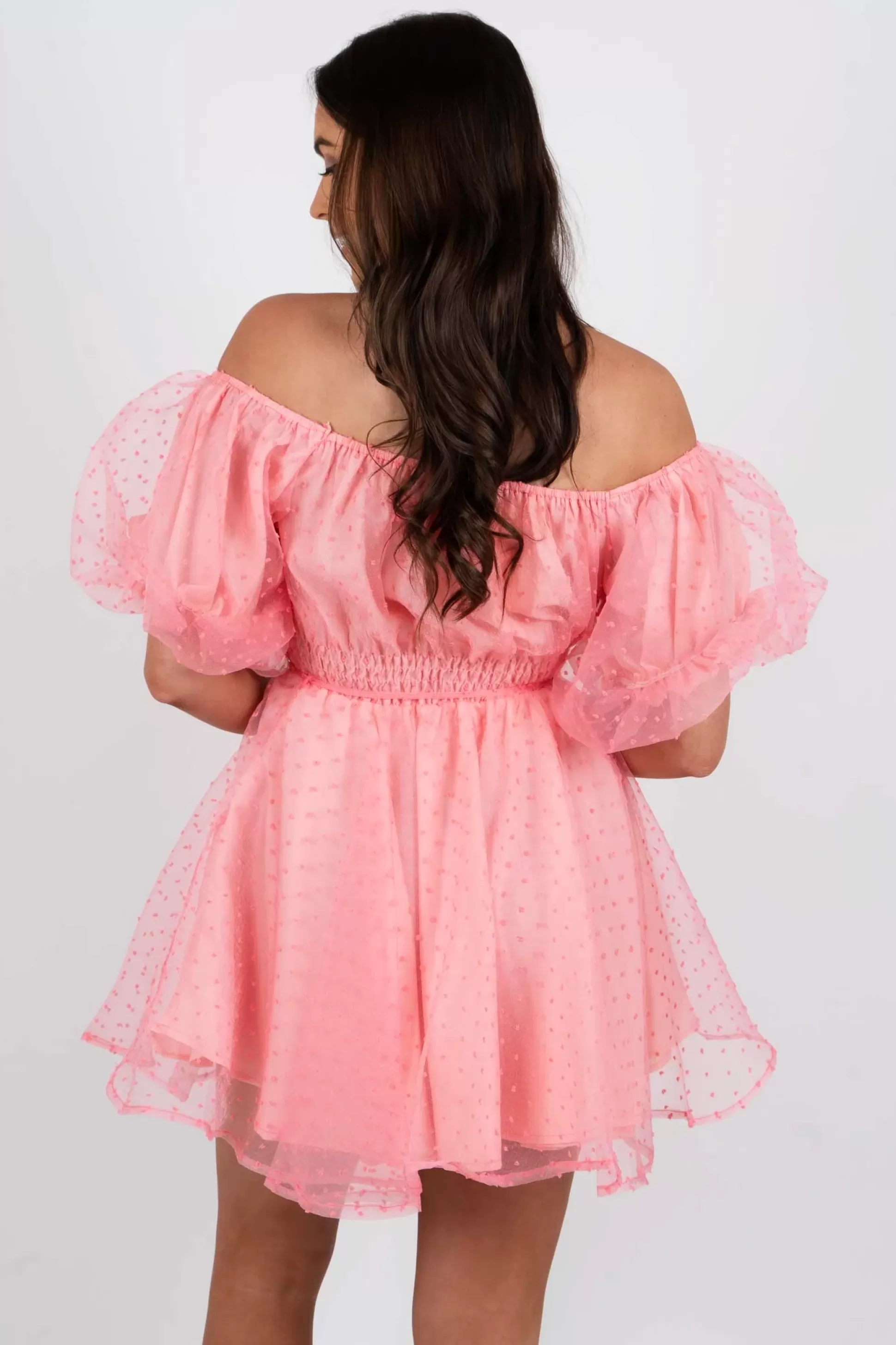 Blushing Brunette Leave It For Me Dress (Pink Bubble)>Women Dresses