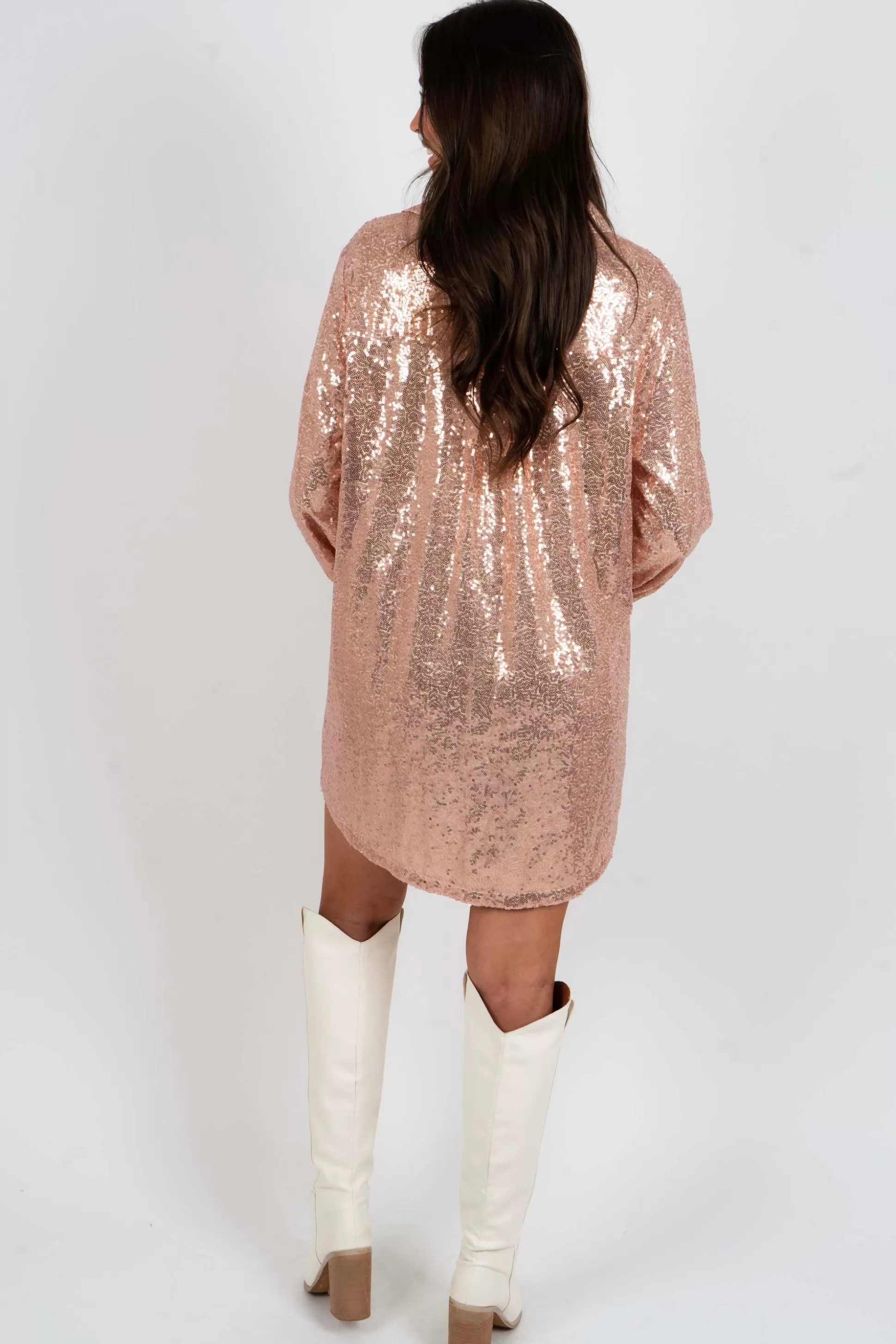 Blushing Brunette Light Of My Life Shirt Dress>Women Dresses