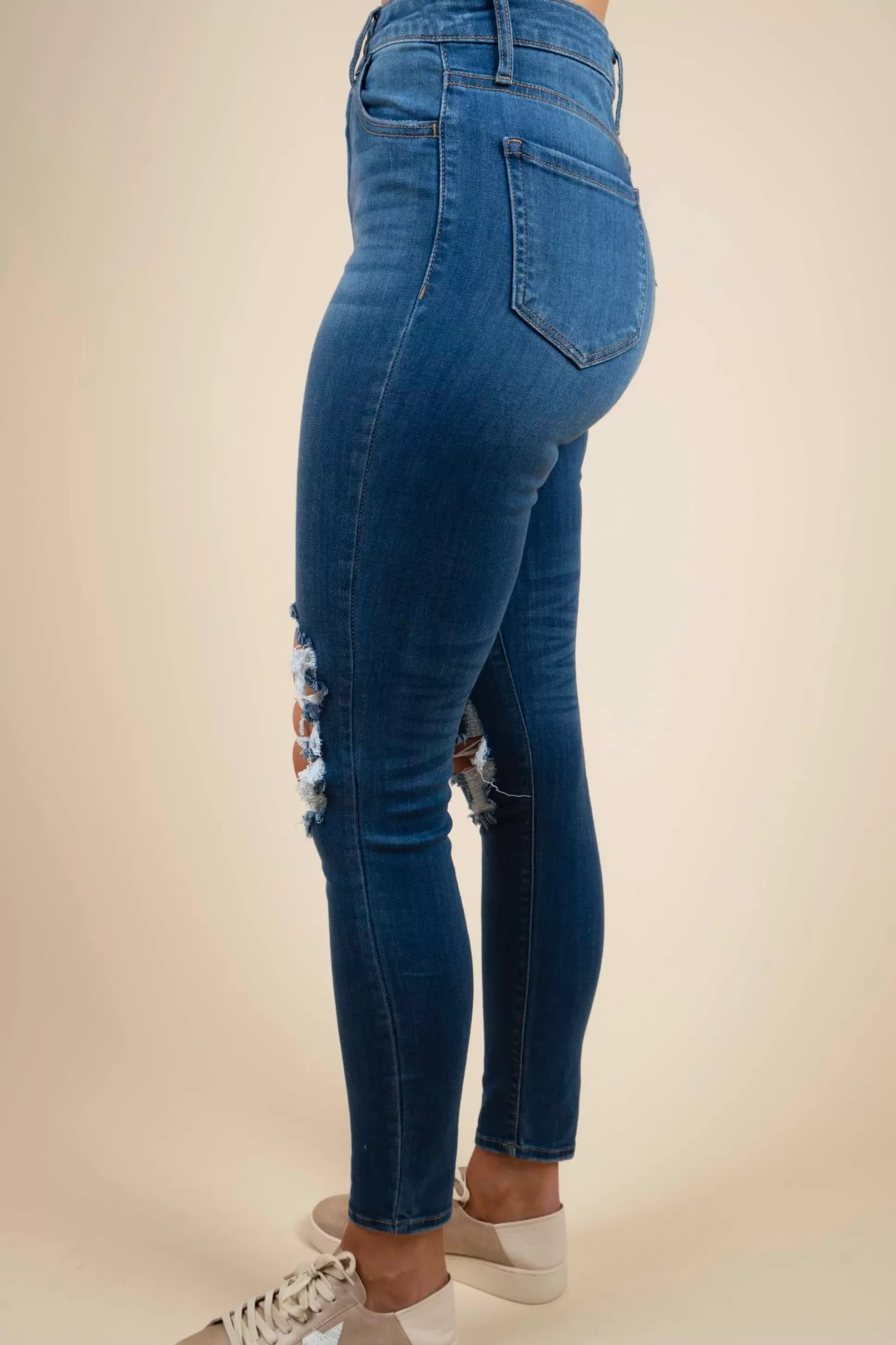 Blushing Brunette Olivia Distressed Skinny Jeans>Women Pants And Jeans