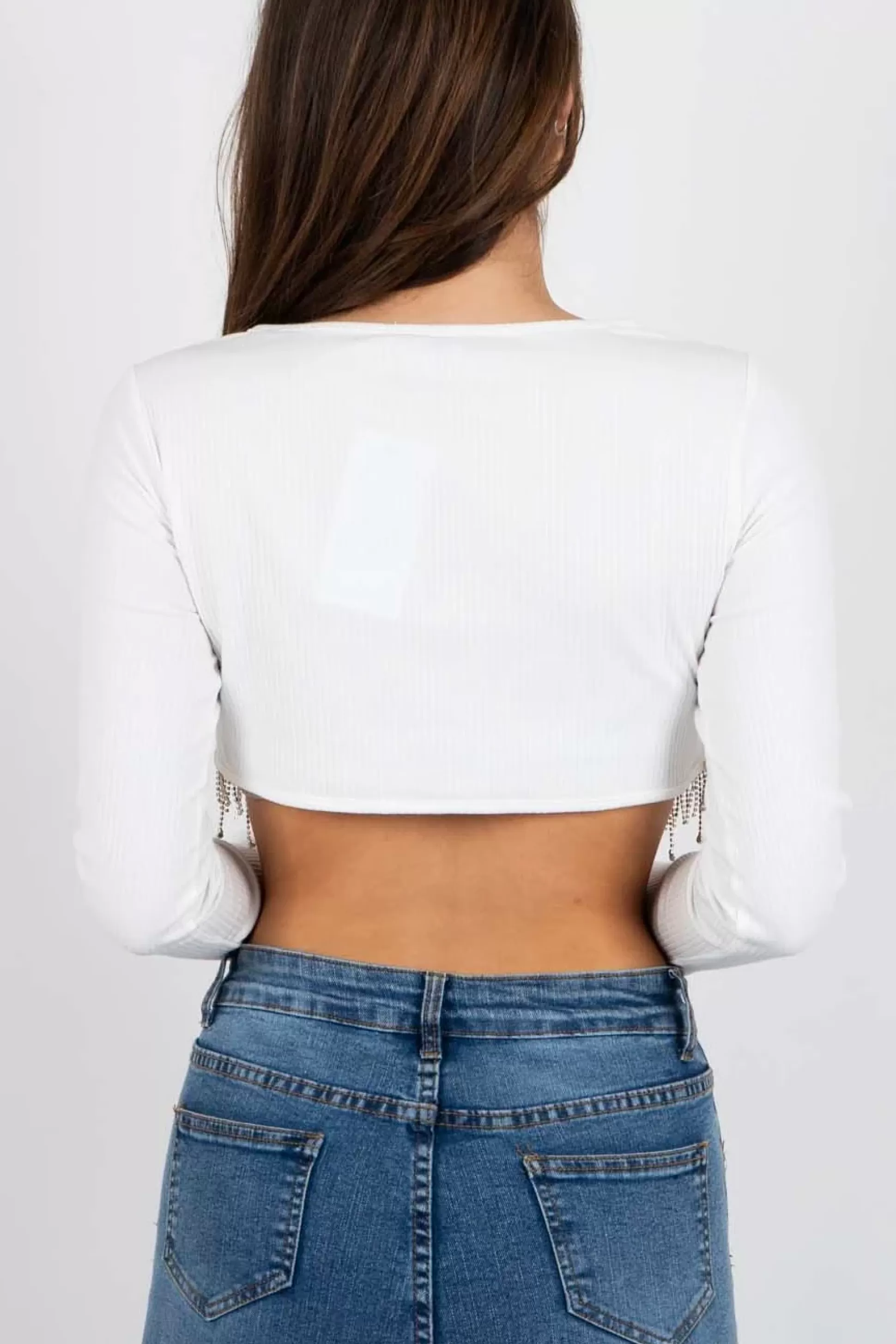 Blushing Brunette Over It All Top (White)>Women Crop Tops