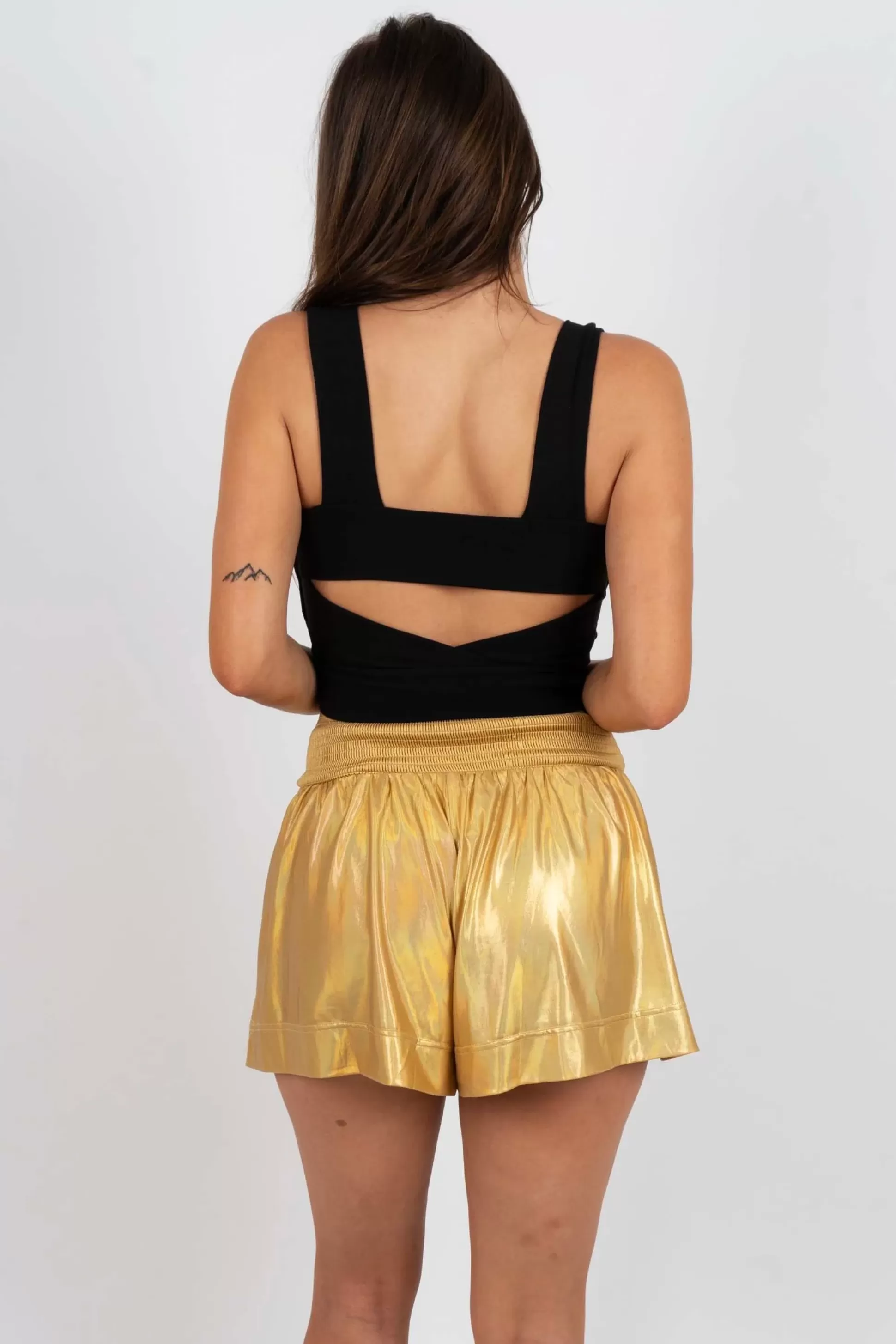 Blushing Brunette Shimmering Love Shorts>Women Shorts