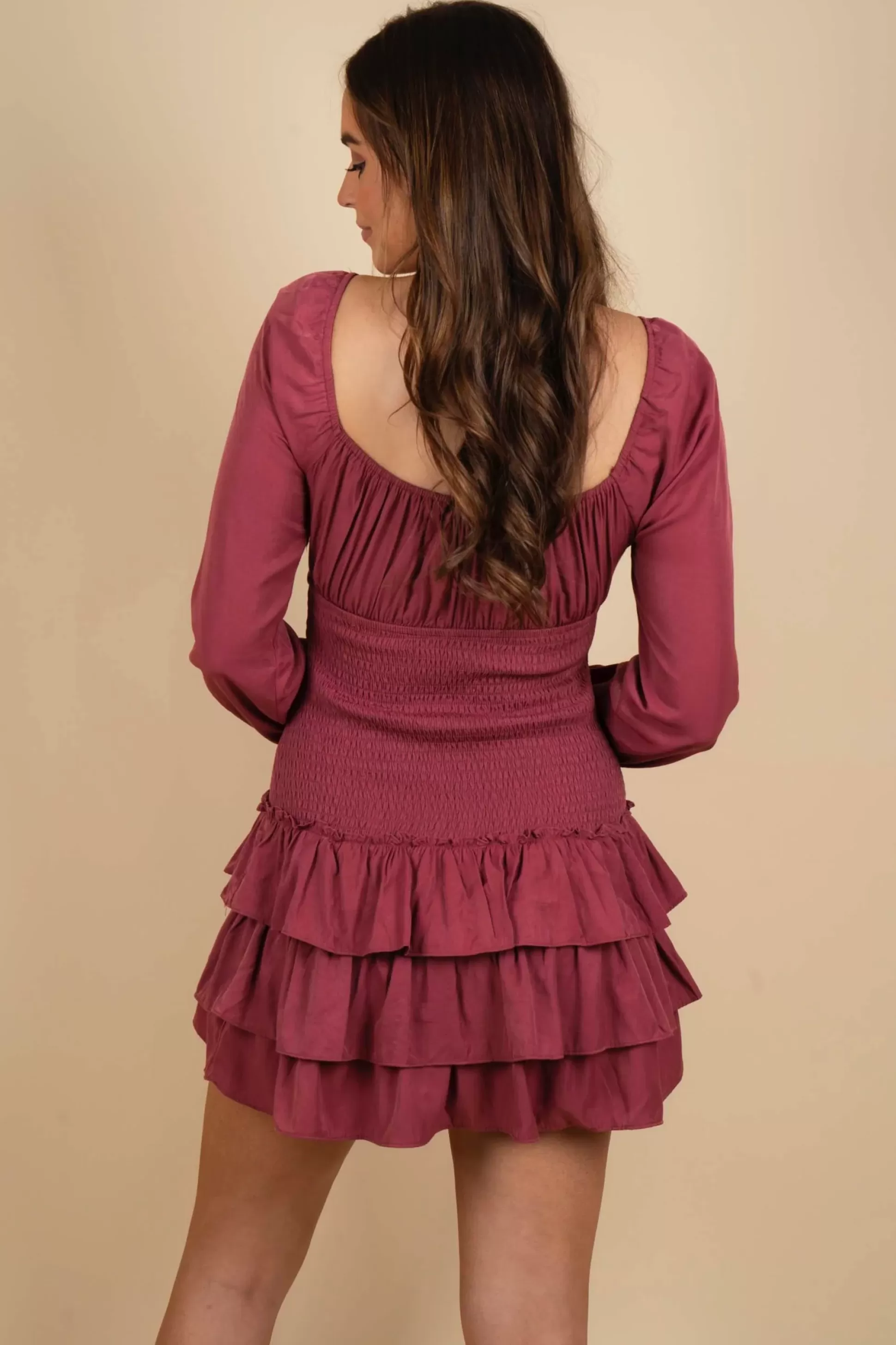 Blushing Brunette Steady Pace Dress>Women Dresses