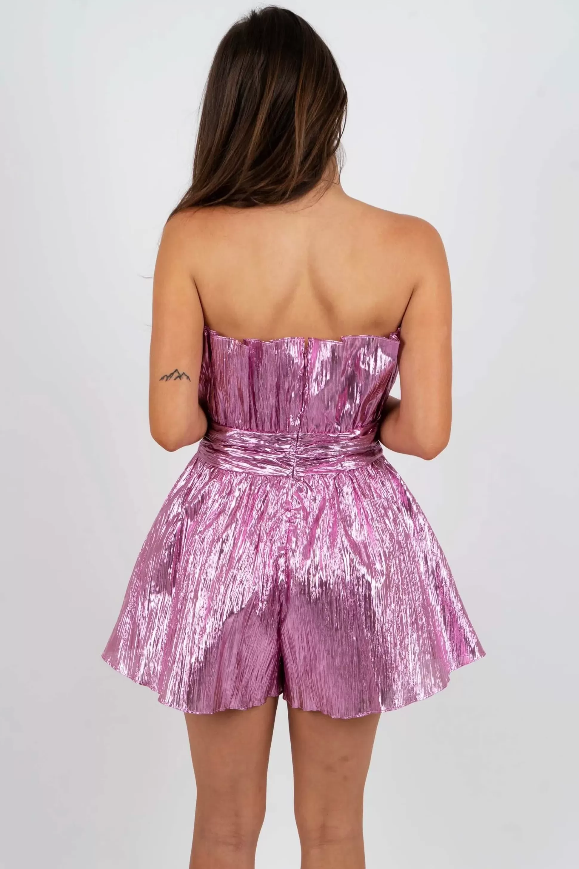 Blushing Brunette Step Into Happiness Romper>Women Rompers