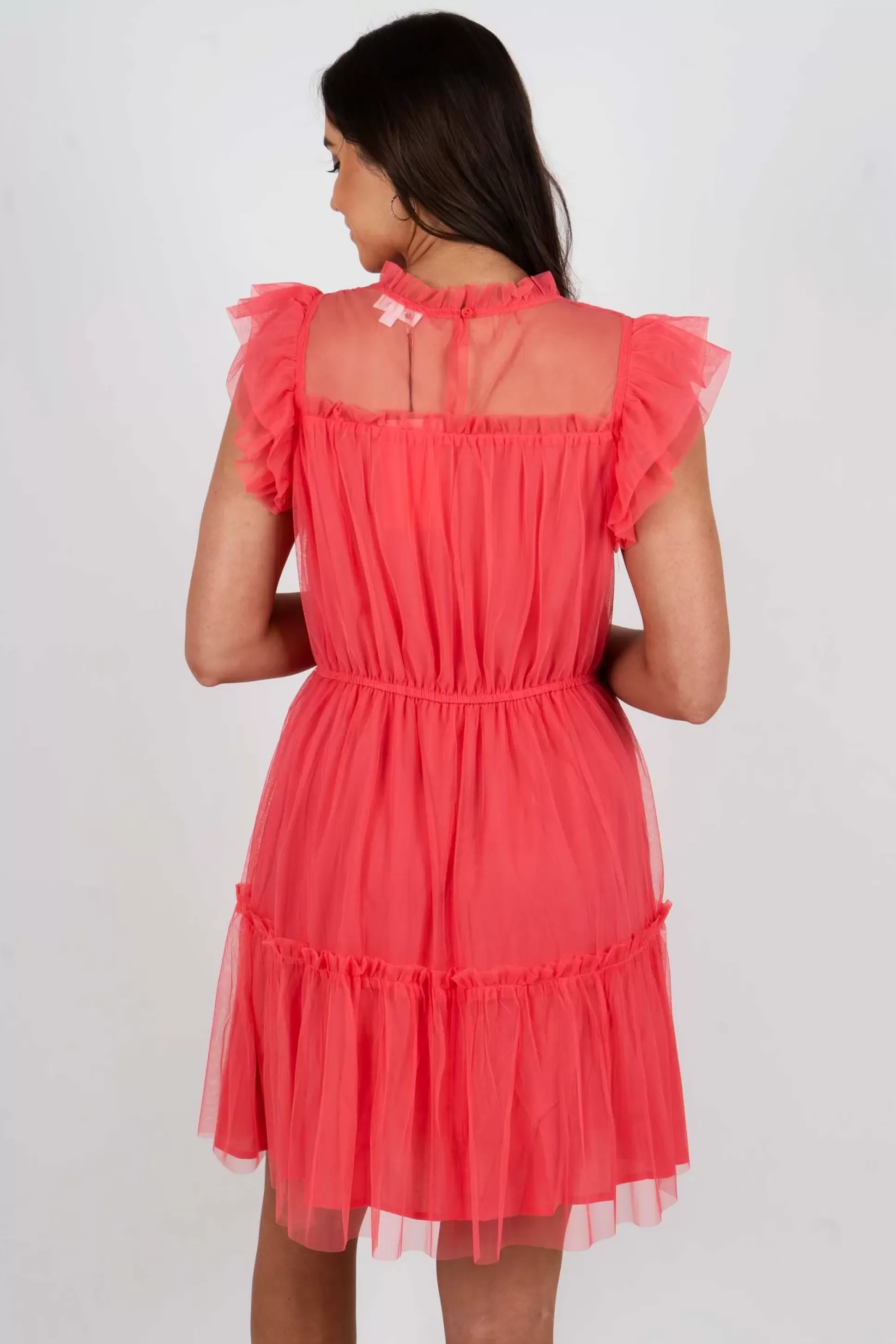 Blushing Brunette Sweet Little Thing Dress (Coral)>Women Dresses