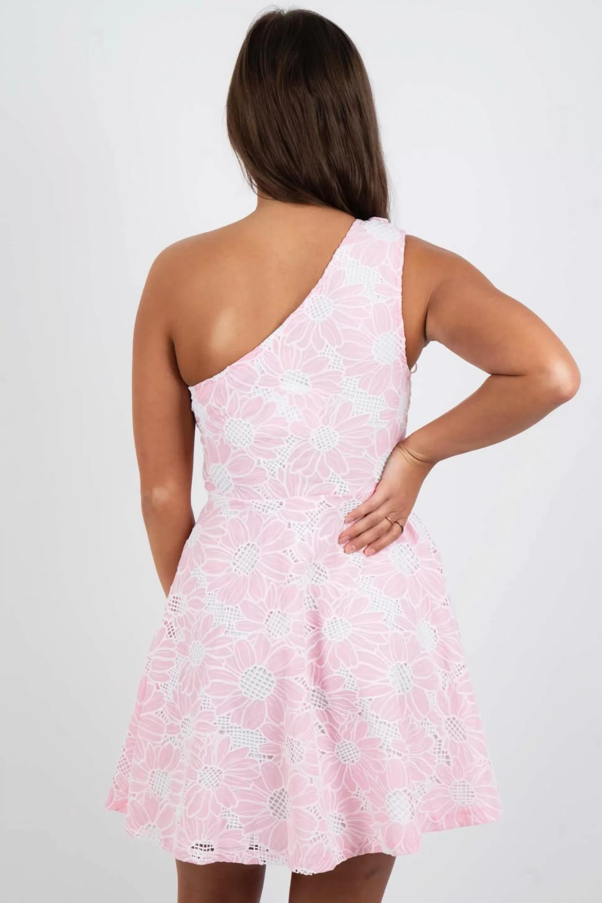 Blushing Brunette Walks In The Garden Dress>Women Dresses