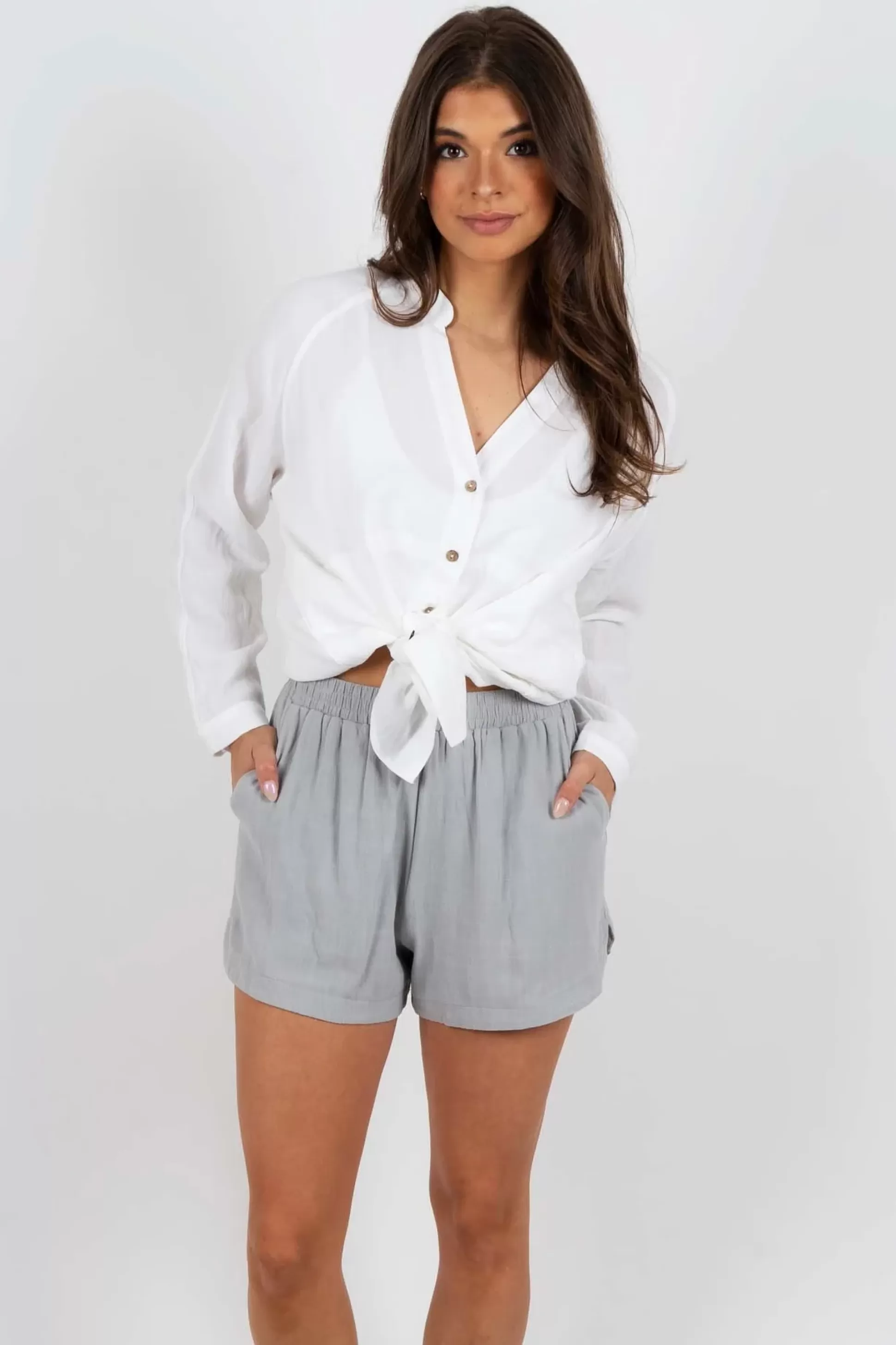 Blushing Brunette You'Ll Be Amazed Shorts (Cool Sage)>Women Shorts