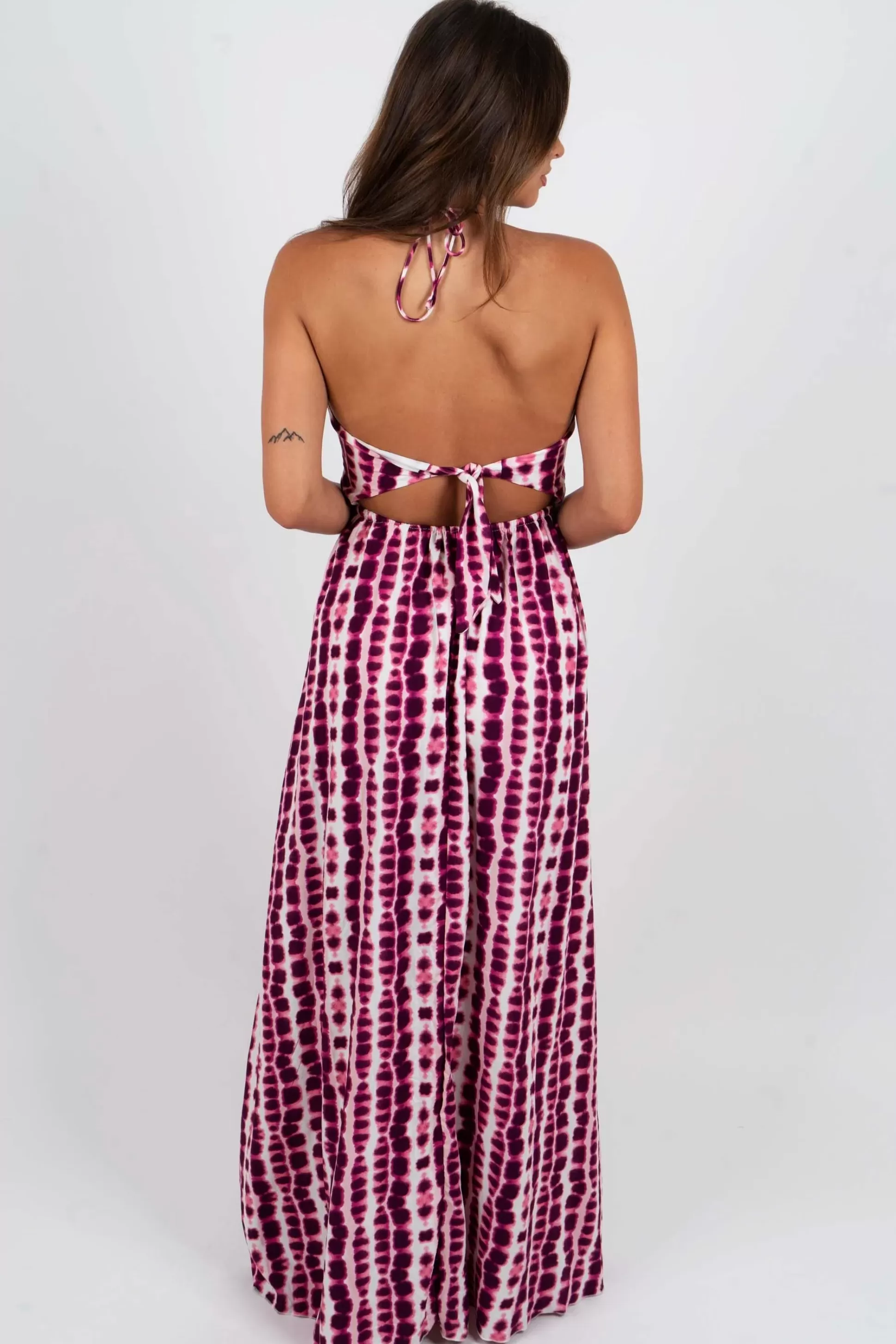 Blushing Brunette Yours For The Summer Maxi Dress (Berry Tie Dye)>Women Dresses